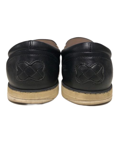 BOTTEGA VENETA（ボッテガベネタ）BOTTEGA VENETA (ボッテガベネタ) イントレチャートレザースリッポン ブラック サイズ:39の古着・服飾アイテム