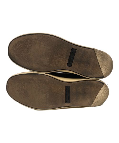BOTTEGA VENETA（ボッテガベネタ）BOTTEGA VENETA (ボッテガベネタ) イントレチャートレザースリッポン ブラック サイズ:39の古着・服飾アイテム