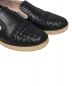 中古・古着 BOTTEGA VENETA (ボッテガベネタ) イントレチャートレザースリッポン ブラック サイズ:39：11000円