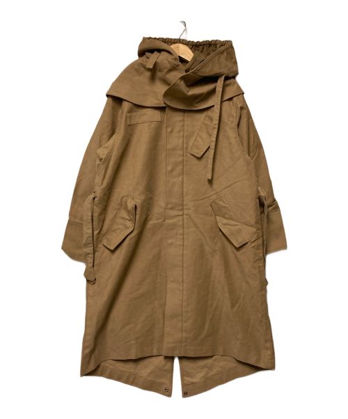 LIFE WITH FLOWERS.（ライフ ウィズ フラワーズ）LIFE WITH FLOWERS. (ライフ ウィズ フラワーズ) フーデッドコート ブラウン サイズ:1 未使用品の古着・服飾アイテム