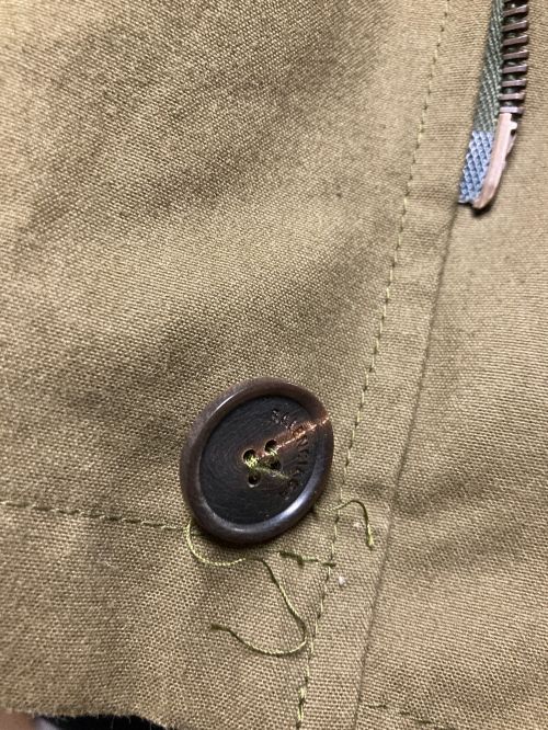 BALENCIAGA（バレンシアガ）BALENCIAGA (バレンシアガ) フリースレイヤードオーバーサイズステンカラーコート オリーブ×ブラック サイズ:48の古着・服飾アイテム