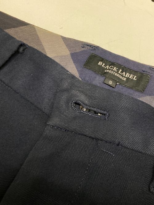 BLACK LABEL CRESTBRIDGE（ブラックレーベル クレストブリッジ）BLACK LABEL CRESTBRIDGE (ブラックレーベル クレストブリッジ) チェック2Bセットアップスーツ ネイビー サイズ:ジャケット:M パンツ:Sの古着・服飾アイテム