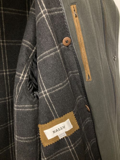 BALLY（バリー）BALLY (バリー) チェックライナー付きスイングトップ チャコールグレー サイズ:実寸参照の古着・服飾アイテム