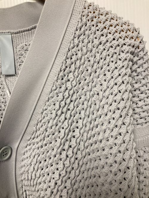 CFCL（シーエフシーエル）CFCL (シーエフシーエル) LIGHT BLUE MULTI / メッシュカーディガン グレー サイズ:L 未使用品の古着・服飾アイテム