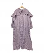 Samansa Mos2サマンサモスモス）の古着「リネンケープ付ワンピース」｜パープル