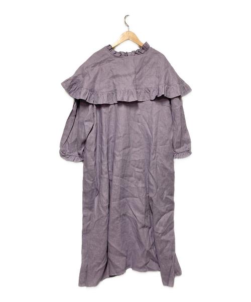 Samansa Mos2（サマンサモスモス）Samansa Mos2 (サマンサモスモス) リネンケープ付ワンピース パープル サイズ:F 未使用品の古着・服飾アイテム