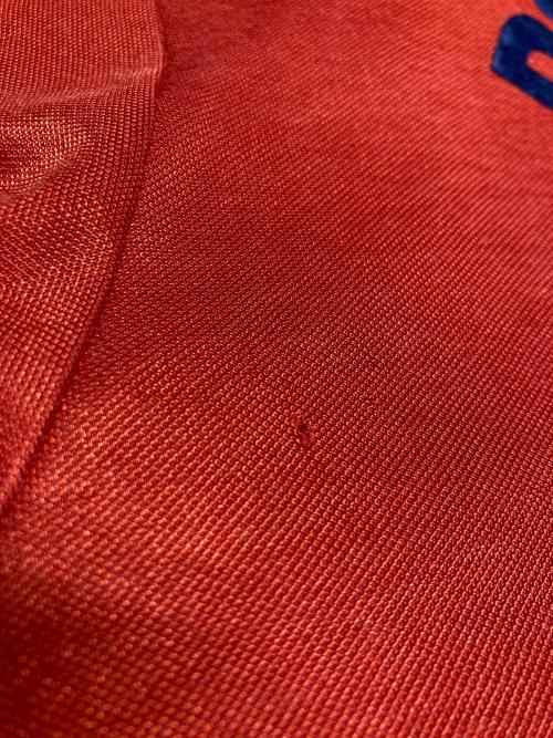 adidas（アディダス）adidas (アディダス) 80s スリーストライプロングスリーブカットソー レッド サイズ:Lの古着・服飾アイテム