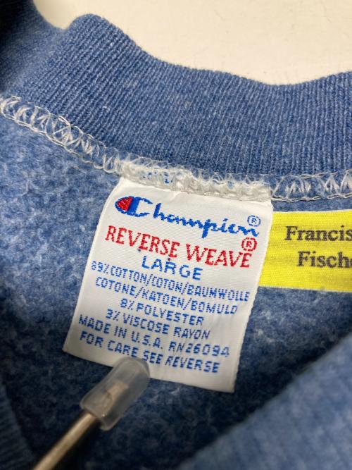 Champion REVERSE WEAVE（チャンピオン リバース ウィーブ）Champion REVERSE WEAVE (チャンピオン リバース ウィーブ) 90s リバースウィーブクルーネックスウェット スカイブルー サイズ:Lの古着・服飾アイテム