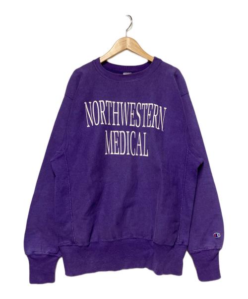 Champion REVERSE WEAVE（チャンピオン リバース ウィーブ）Champion REVERSE WEAVE (チャンピオン リバース ウィーブ) 90s リバースウィーブクルーネックスウェット パープル サイズ:Lの古着・服飾アイテム