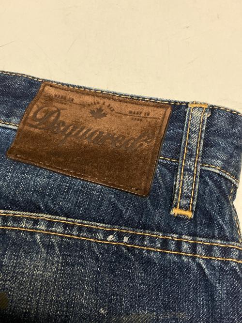 DSQUARED2（ディースクエアード）DSQUARED2 (ディースクエアード) ダメージリペア加工デニムパンツ インディゴ サイズ:46の古着・服飾アイテム