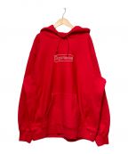 SUPREME×KAWSシュプリーム×カウズ）の古着「21SS KAWS Chalk Logo Hooded Sweatshirt / カウズチョークロゴプルオーバーパーカー」｜レッド