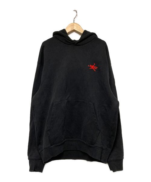 JORDAN BRAND（ジョーダン ブランド）JORDAN BRAND (ジョーダン ブランド) M J AWNY FLC HOODIE / プルオーバーパーカー ブラック サイズ:Mの古着・服飾アイテム