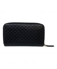 GUCCI（グッチ）の古着「ラウンドファスナー財布」｜ブラック