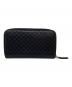 GUCCI（グッチ）の古着「ラウンドファスナー財布」｜ブラック