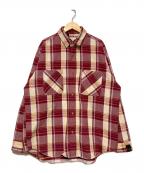 N.HOOLYWOOD×big macエヌ ハリウッド×ビッグマック）の古着「チェックネルシャツ / COMPILE」｜ブラウン×ホワイト