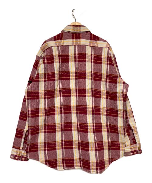 N.HOOLYWOOD（エヌ ハリウッド）N.HOOLYWOOD (エヌ ハリウッド) big mac (ビッグマック) チェックネルシャツ / COMPILE ブラウン×ホワイト サイズ:38の古着・服飾アイテム