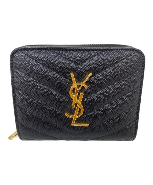 Saint Laurent Paris（サンローランパリ）Saint Laurent Paris (サンローランパリ) 2つ折り財布 ブラックの古着・服飾アイテム