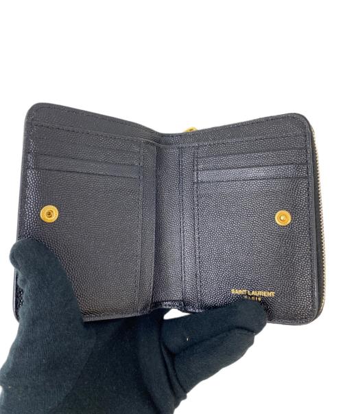 Saint Laurent Paris（サンローランパリ）Saint Laurent Paris (サンローランパリ) 2つ折り財布 ブラックの古着・服飾アイテム