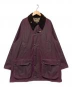 Barbourバブアー）の古着「OS Wax Beaufort / オイルドジャケット」｜ボルドー