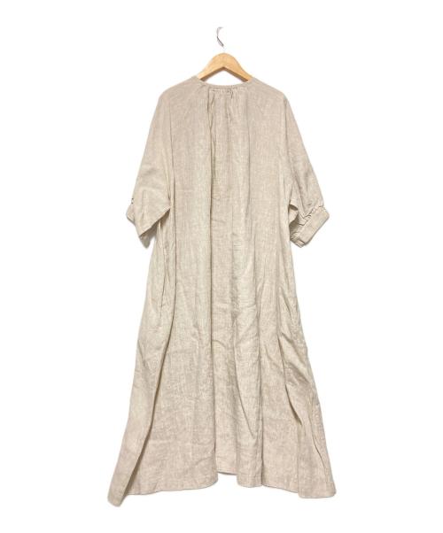 08MAB（ゼロハチマブ）08MAB (ゼロハチマブ) リネン多ボタンギャザーワンピース ナチュラル サイズ:F 未使用品の古着・服飾アイテム