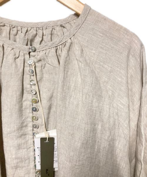 08MAB（ゼロハチマブ）08MAB (ゼロハチマブ) リネン多ボタンギャザーワンピース ナチュラル サイズ:F 未使用品の古着・服飾アイテム