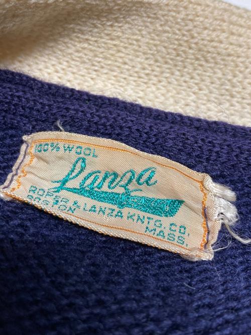 ROPER & LANZA KNTG（ローパーアンドランザ）ROPER & LANZA KNTG (ローパーアンドランザ) 50's ニットカーディガン ネイビー×アイボリー サイズ:-の古着・服飾アイテム