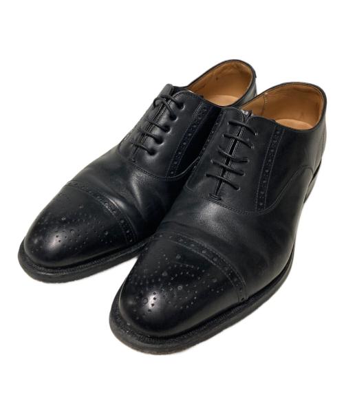 SHETLAND FOX（シェットランドフォックス）SHETLAND FOX (シェットランドフォックス) メダリオンビジネスシューズ ブラック サイズ:6の古着・服飾アイテム