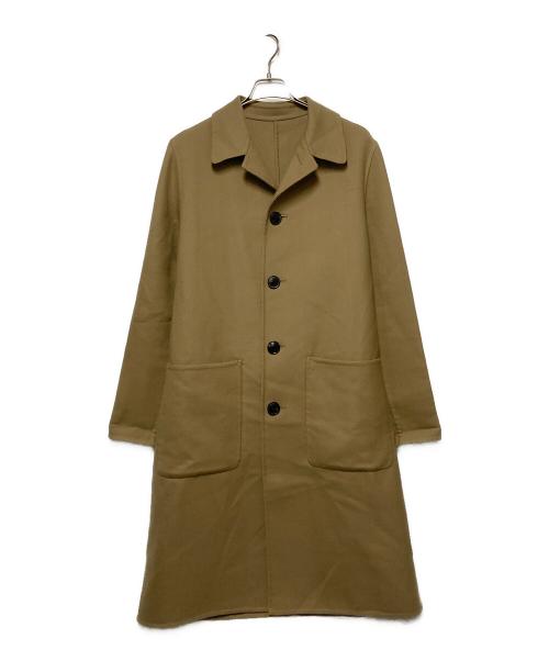 AMI Alexandre Mattiussi（アミアレクサンドルマテュッシ）AMI Alexandre Mattiussi (アミアレクサンドルマテュッシ) ウールステンカラーコート ベージュ サイズ:46の古着・服飾アイテム