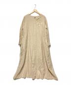 TSUHARU by samansa Mos2ツハル バイ サマンサモスモス）の古着「【アンティークレース】ギャザーワンピース」｜ベージュ