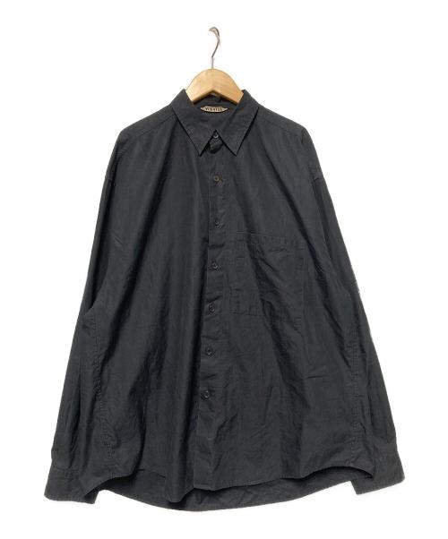 AURALEE（オーラリー）AURALEE (オーラリー) WASHED FINX TWILL BIG SHIRTS / ウォッシュドフィンクスツイルビッグシャツ ダークグレー サイズ:5の古着・服飾アイテム