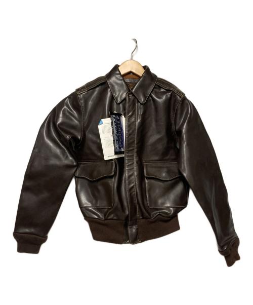 MORGAN MEMPHIS BELLE（モーガン メンフィス ベル）MORGAN MEMPHIS BELLE (モーガン メンフィス ベル) A-2レザーフライトジャケット ブラウン サイズ:34 未使用品の古着・服飾アイテム