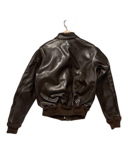 MORGAN MEMPHIS BELLE（モーガン メンフィス ベル）MORGAN MEMPHIS BELLE (モーガン メンフィス ベル) A-2レザーフライトジャケット ブラウン サイズ:34 未使用品の古着・服飾アイテム