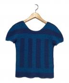 ISSEY MIYAKE meイッセイ ミヤケ ミー）の古着「半袖カットソー」｜ネイビー×ブルー