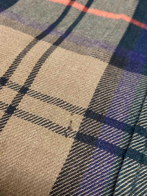 LAND'S END（ランズエンド）LAND'S END (ランズエンド) チェックボタンダウンシャツ ブラウン×グリーン サイズ:Mの古着・服飾アイテム