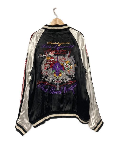 新世紀エヴァンゲリオン（シンセイキエヴァンゲリオン）新世紀エヴァンゲリオン (シンセイキエヴァンゲリオン) 錦 (ニシキ) リバーシブルスカジャン ブラック サイズ:M 未使用品の古着・服飾アイテム