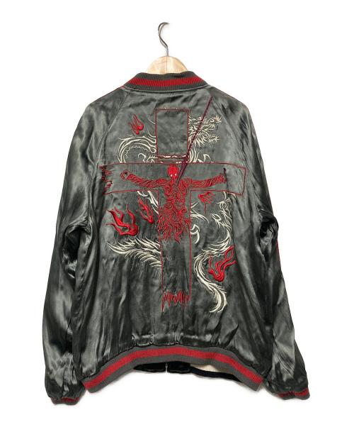 新世紀エヴァンゲリオン（シンセイキエヴァンゲリオン）新世紀エヴァンゲリオン (シンセイキエヴァンゲリオン) 錦 (ニシキ) リバーシブルスカジャン ブラック サイズ:M 未使用品の古着・服飾アイテム