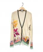 ETROエトロ）の古着「Vネックシルクカーディガン」｜ベージュ