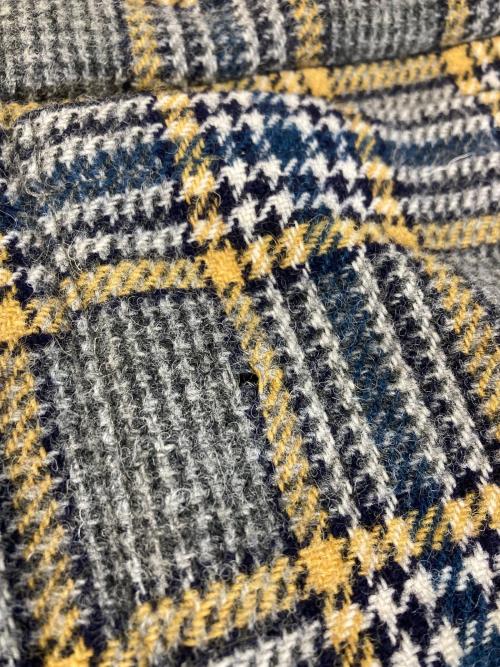 COMME des GARCONS JUNYA WATANABE MAN（コム デ ギャルソン ジュンヤ ワタナベ マン）COMME des GARCONS JUNYA WATANABE MAN (コム デ ギャルソン ジュンヤ ワタナベ マン) グレンチェックダッフルコート グレー×イエロー サイズ:Mの古着・服飾アイテム