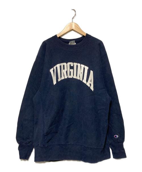 Champion REVERSE WEAVE（チャンピオン リバース ウィーブ）Champion REVERSE WEAVE (チャンピオン リバース ウィーブ) 90s VIRGINIAクルーネックスウェット ネイビー サイズ:XLの古着・服飾アイテム