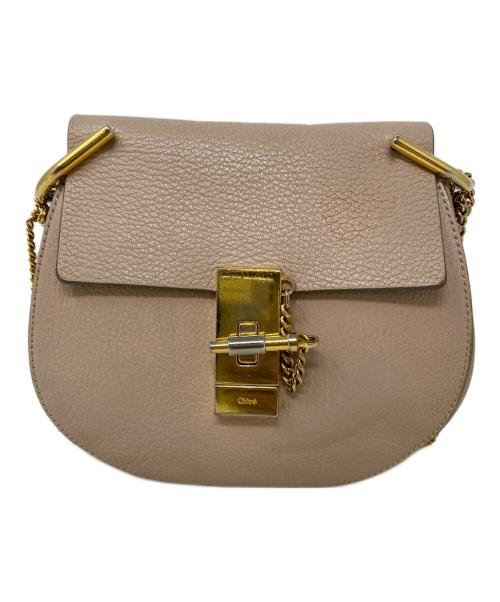 Chloe（クロエ）Chloe (クロエ) チェーンショルダーバッグ ピンクベージュの古着・服飾アイテム