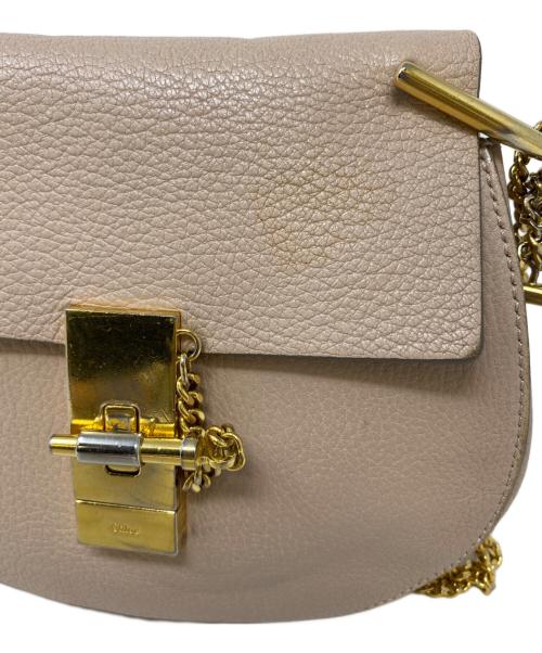 Chloe（クロエ）Chloe (クロエ) チェーンショルダーバッグ ピンクベージュの古着・服飾アイテム