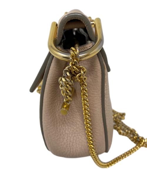 Chloe（クロエ）Chloe (クロエ) チェーンショルダーバッグ ピンクベージュの古着・服飾アイテム