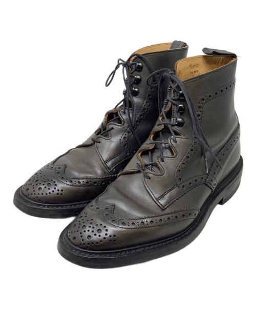 Tricker's（トリッカーズ）Tricker's (トリッカーズ) ウイングチップレースアップブーツ ブラウン サイズ:3 1/2の古着・服飾アイテム