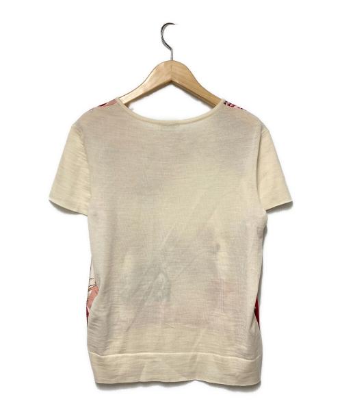 Salvatore Ferragamo（サルヴァトーレ フェラガモ）Salvatore Ferragamo (サルヴァトーレ フェラガモ) 半袖ニット ベージュ サイズ:Sの古着・服飾アイテム