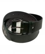 Vivienne Westwoodヴィヴィアンウエストウッド）の古着「BELTS ROLLER BUCKLE BELT / ローラーバックルレザーベルト」｜グリーン