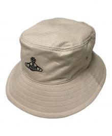 Vivienne Westwood（ヴィヴィアンウエストウッド）の古着「オーブ刺繍バケットハット」｜ベージュ