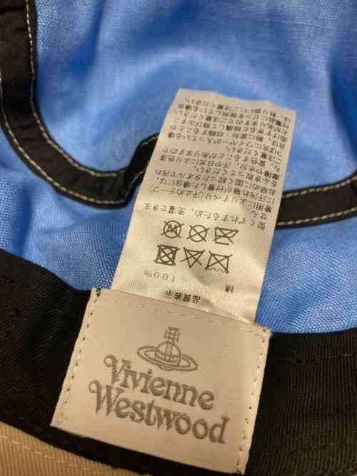 Vivienne Westwood（ヴィヴィアンウエストウッド）Vivienne Westwood (ヴィヴィアンウエストウッド) オーブ刺繍バケットハット ベージュ サイズ:SMの古着・服飾アイテム