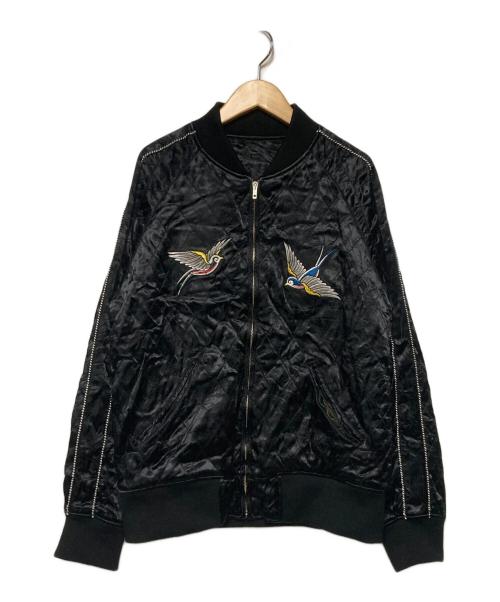 RUDE GALLERY（ルードギャラリー）RUDE GALLERY (ルードギャラリー) MARIA×SWALLOW SOUVENIR JACKET / リバーシブルスカジャン ブラック サイズ:4の古着・服飾アイテム