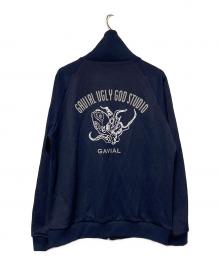 GAVIAL（ガヴィル）の古着「TRACK TOP / シルクスクリーンプリントトラックジャケット」｜ネイビー
