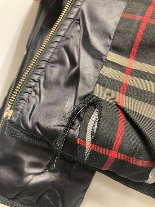 BURBERRY BLACK LABEL（バーバリーブラックレーベル）BURBERRY BLACK LABEL (バーバリーブラックレーベル) ホワイトグースダウンジャケット ブラック サイズ:LLの古着・服飾アイテム